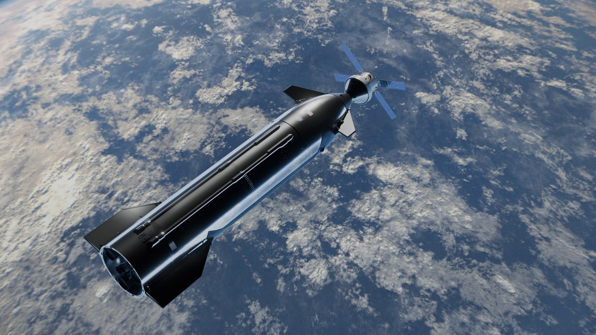 NASA sanatçı konsepti: Orion uzay aracı ile SpaceX Starship test aracının burun buruna kenetlenmesi