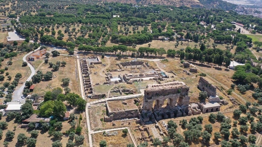 Tralleis'te hipokampus mozaiği, Roma dönemi