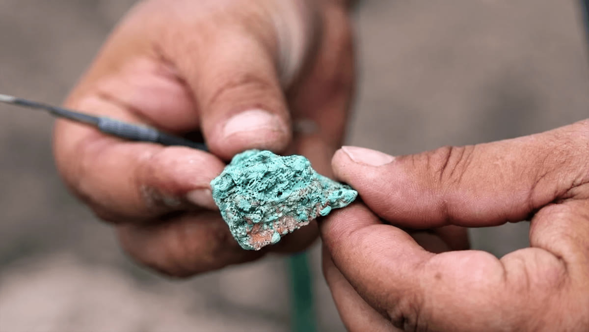 Çayönü Tepesi'nde bulunan malakit ve bakır atölyesi alanı