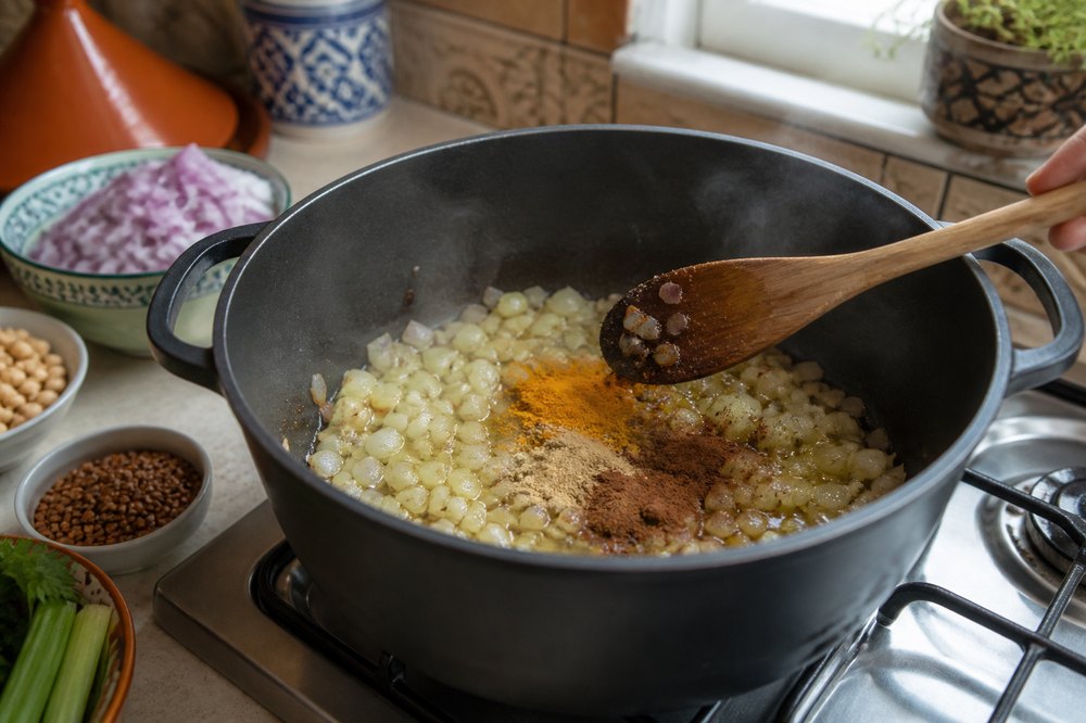 Soğanı baharatla kavur