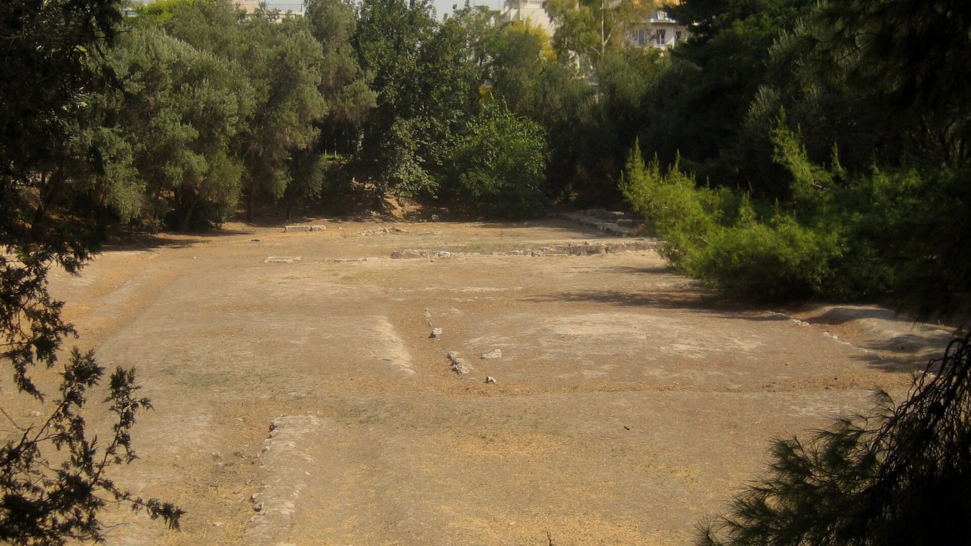 Atina'da Platon Akademisi arkeoloji parkındaki kalıntılar