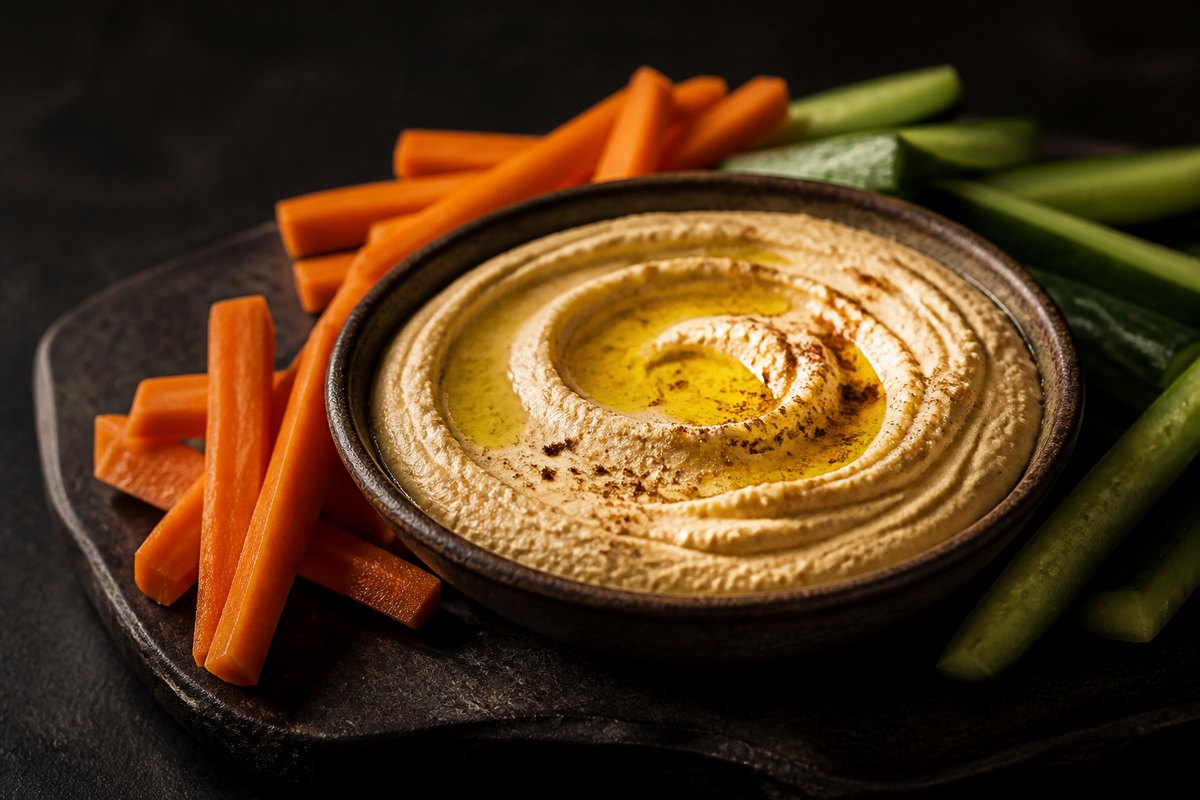 Humus ve sebze çubukları Tarifi