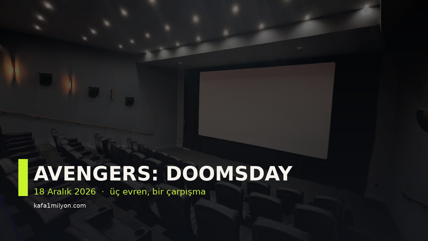 Karanlık sinema salonu ve Avengers Doomsday vizyon duyurusu