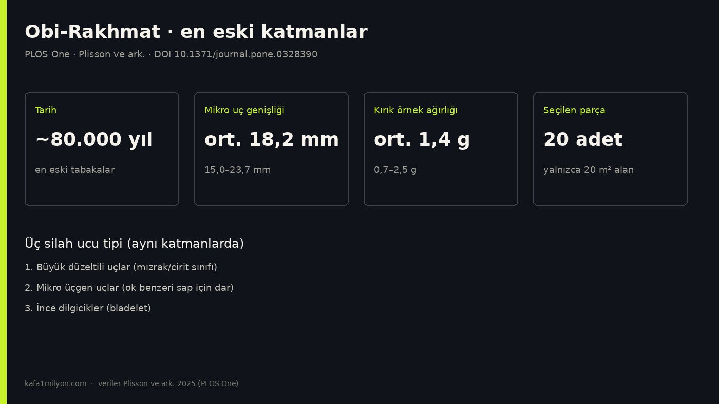 Obi-Rakhmat mikro uç ölçüleri ve üç silah tipi özeti