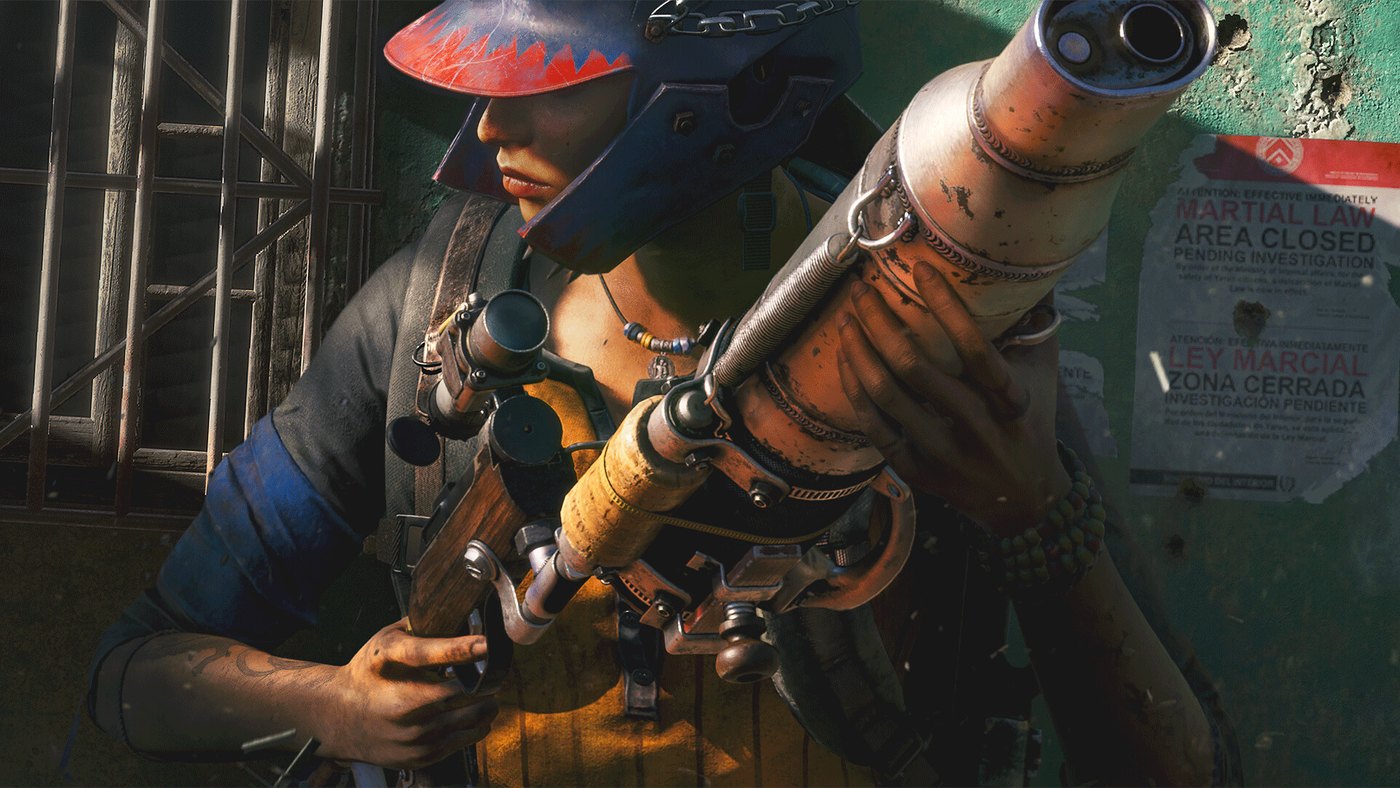 Far Cry 6 oyunundan tropik ada sahnesi