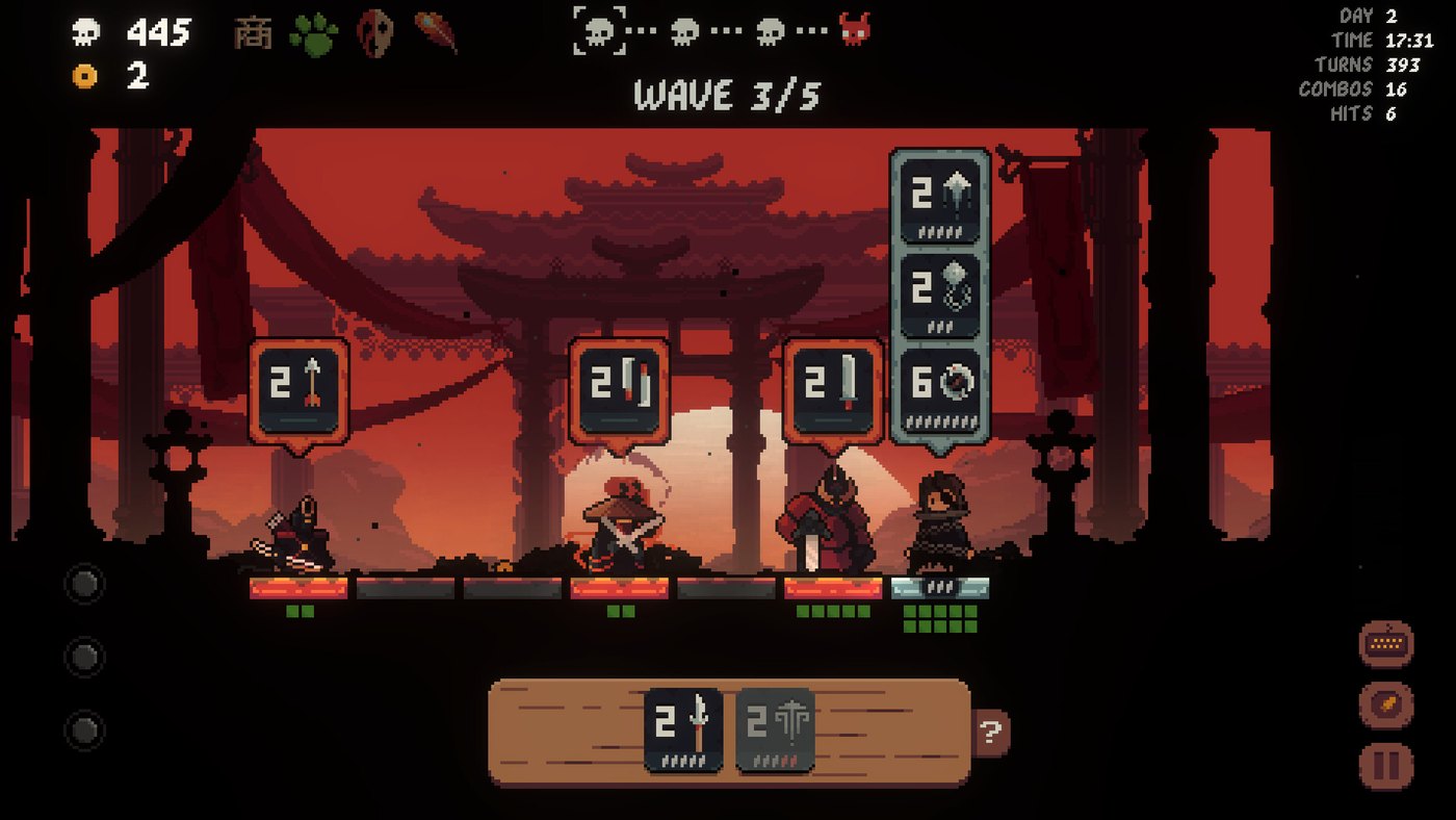Shogun Showdown oyunundan dövüş sahnesi