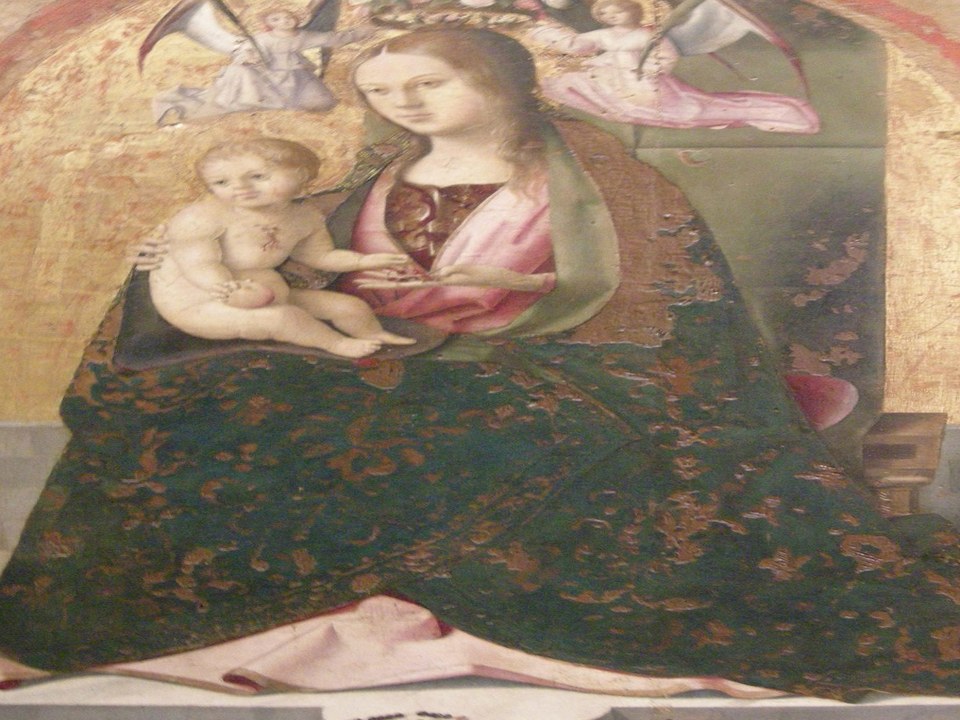 Messina bölgesel müzesinde sergilenen San Gregorio poliptyğinin bir paneli