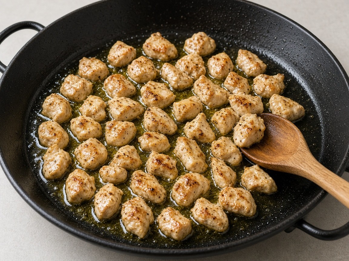 Tavuğu renk alana kadar pişir