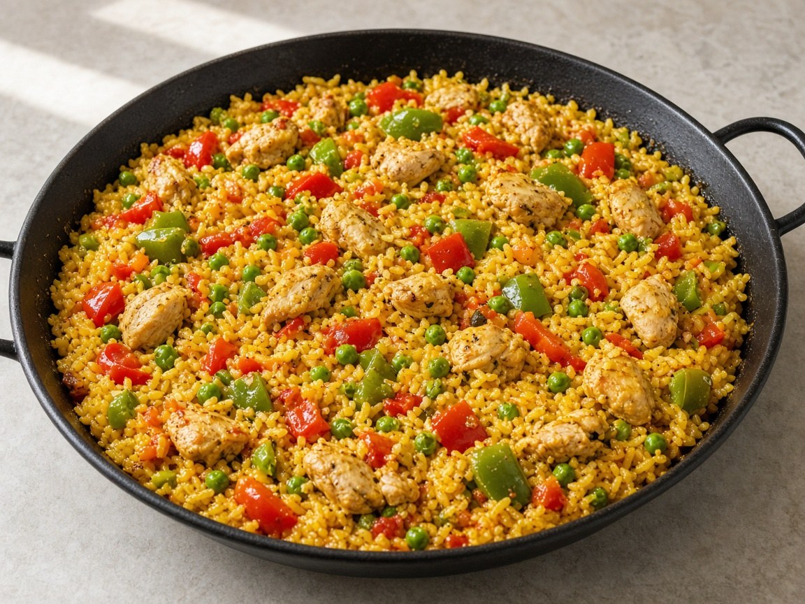 Tavuklu Sebzeli Paella Tarifi