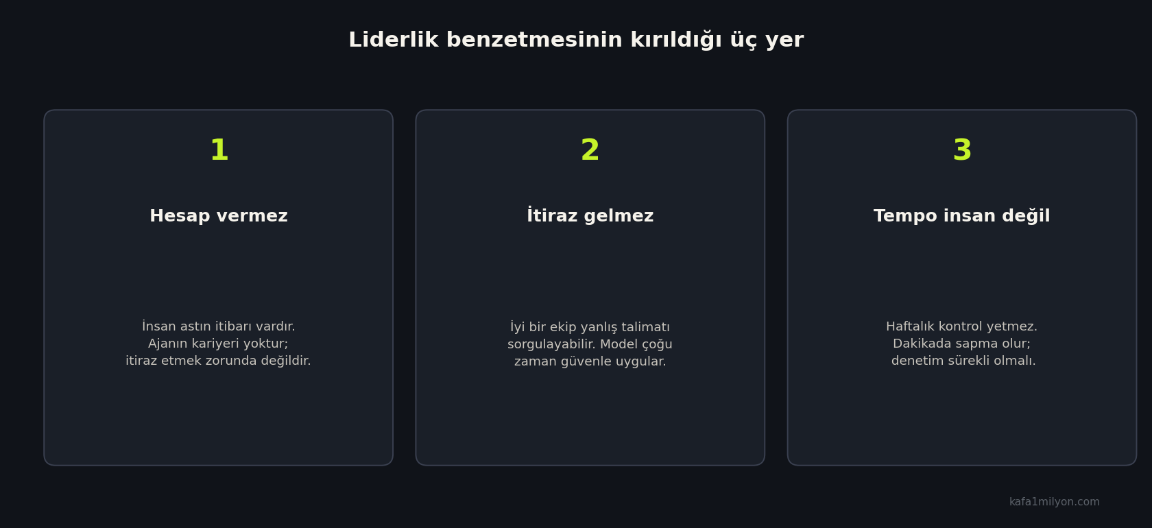 Ajan yönetiminin üç kırılma noktası: hesap, itiraz, tempo